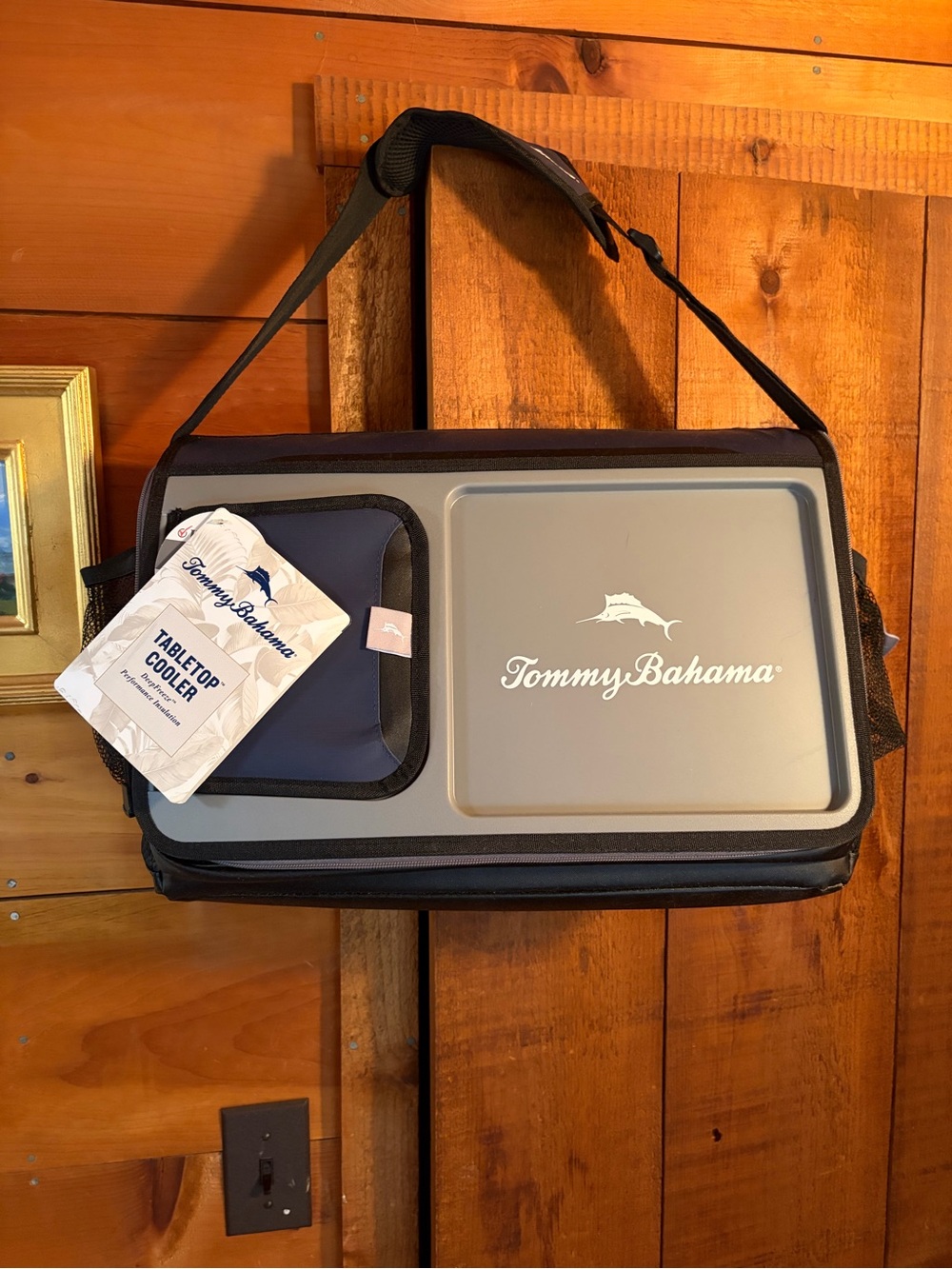 Tommy Bahama Navy and Gray Tabletop Cooler Duffel
